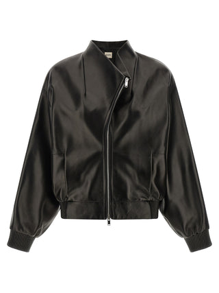 Khaite Black Lamb Leather Leather Jacket