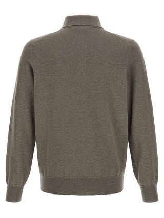 Brunello Cucinelli Bicolor Cashmere Polo Shirt