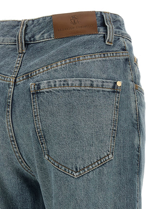 Brunello Cucinelli Blue Cotton Jeans Denim