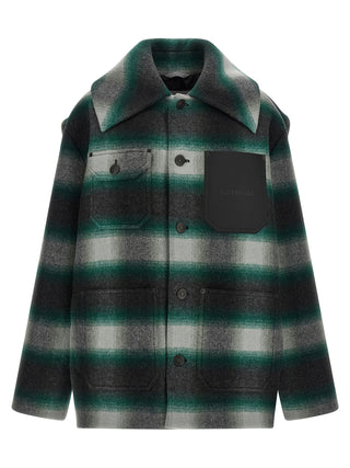 Balenciaga Bicolor Wool Full-Length Jacket
