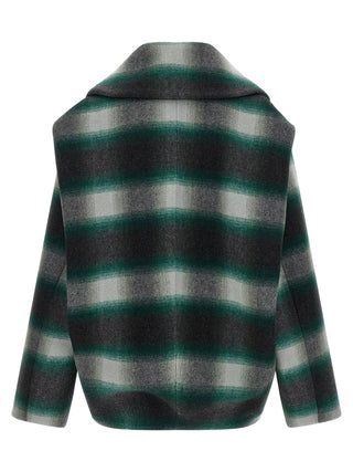 Balenciaga Bicolor Wool Full-Length Jacket