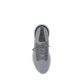 Brunello Cucinelli Gray Cotton Athletic Sneakers