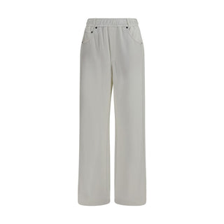 Brunello Cucinelli White Cotton Athletic Pants
