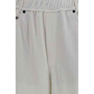Brunello Cucinelli White Cotton Athletic Pants