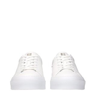 Givenchy White Leather Low Top Sneakers