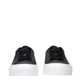 Givenchy Black Leather Low Top Sneakers