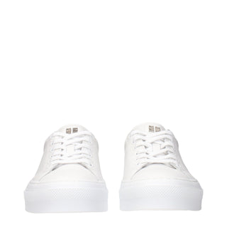 Givenchy White Leather Low Top Sneakers