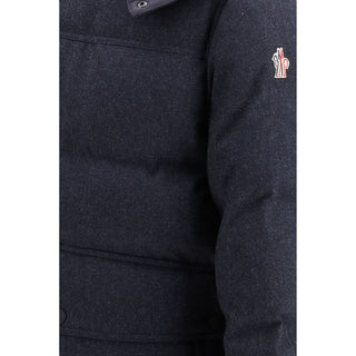 Moncler Grenoble Blue Wool Oves Aries Full-Length Jacket