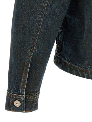 Stone Island Blue Cotton Denim Jacket