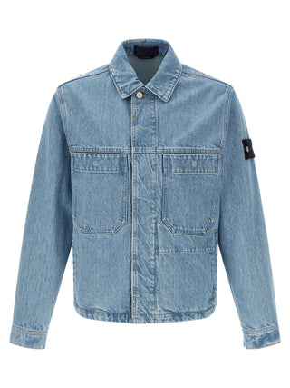 Stone Island Blue Cotton Denim Jacket
