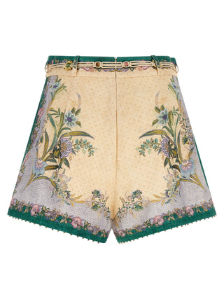 Zimmermann Indra Scarf Print Linen Bermuda Shorts