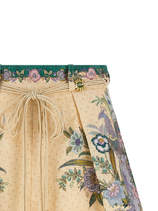 Zimmermann Indra Scarf Print Linen Bermuda Shorts