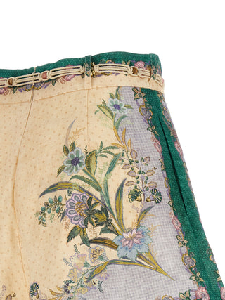 Zimmermann Indra Scarf Print Linen Bermuda Shorts