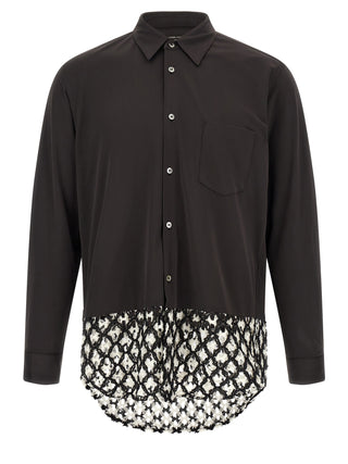 Comme Des Garçons Bicolor Polyester Blouse