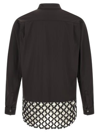 Comme Des Garçons Bicolor Polyester Blouse