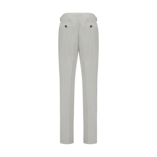Brunello Cucinelli White Cotton Casual Pants