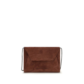 Brunello Cucinelli Bordeaux Calf Leather Bos Taurus Shoulder Bag