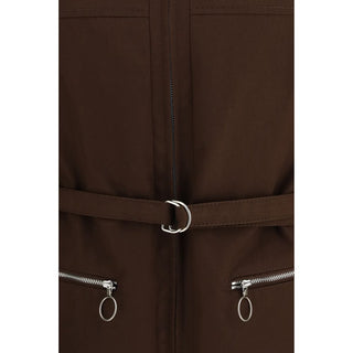 Prada Brown Polyester Full-Length Jacket