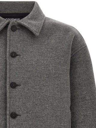 Jacquemus Gray Virgin Wool Bomber