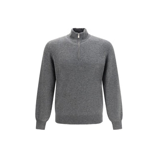 Brunello Cucinelli Gray Cashmere Sweatshirt