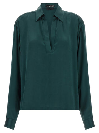 Tom Ford Bicolor Silk Polo Shirt