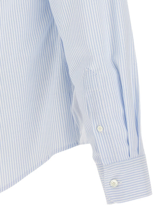 Ami Paris Ami de Coeur Striped Oxford Cotton Shirt