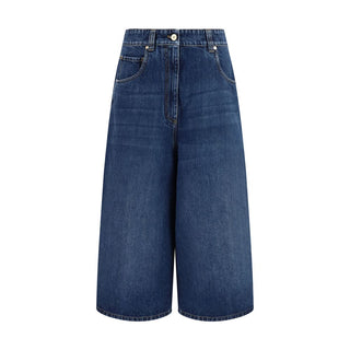 Brunello Cucinelli Blue Denim Shorts