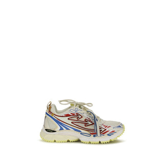 Off-White Multicolor Polyester Athletic Sneakers