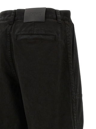 Loewe Black Cotton Cargo Pants
