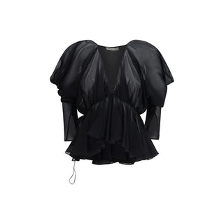 Khaite Black Silk Blouse