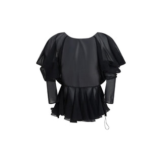 Khaite Black Silk Blouse