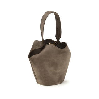 Khaite Brown Calf Leather Bos Taurus Shoulder Bag