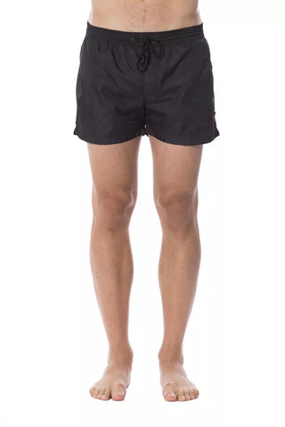 Roberto Cavalli Sport Black Polyester Men's Swim Trunk