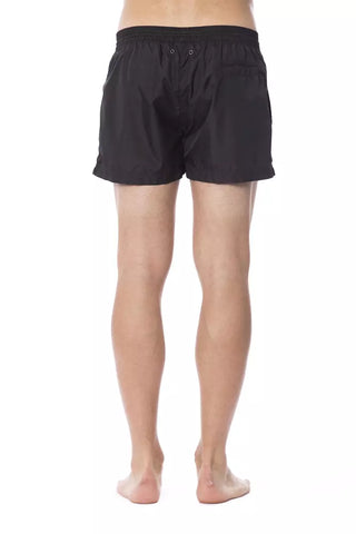 Roberto Cavalli Sport Black Polyester Men's Swim Trunk