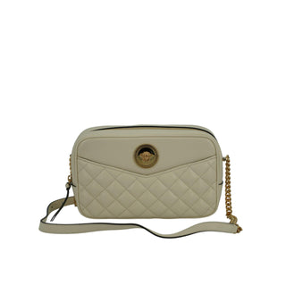 Versace Elegant White Leather Camera Shoulder Bag - Versa Loro