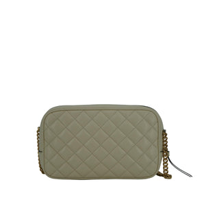 Versace Elegant White Leather Camera Shoulder Bag - Versa Loro