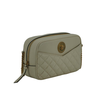 Versace Elegant White Leather Camera Shoulder Bag - Versa Loro
