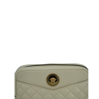 Versace Elegant White Leather Camera Shoulder Bag - Versa Loro