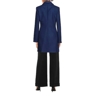 Love Moschino Blue Wool Women Coat - Versa Loro