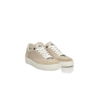 Cerruti 1881 Beige Leather Women Platform Sneaker