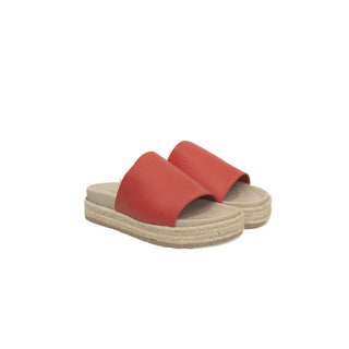 Cerruti 1881 Red Calfskin Women Sandal - Versa Loro