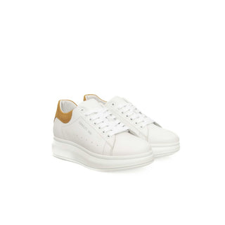 Cerruti 1881 White Leather Women Sneaker - Versa Loro