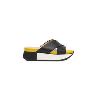Cerruti 1881 Black Calfskin Women Sandal - Versa Loro
