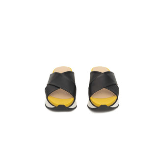 Cerruti 1881 Black Calfskin Women Sandal - Versa Loro