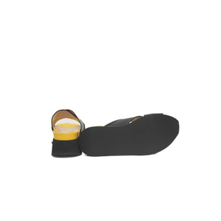 Cerruti 1881 Black Calfskin Women Sandal - Versa Loro