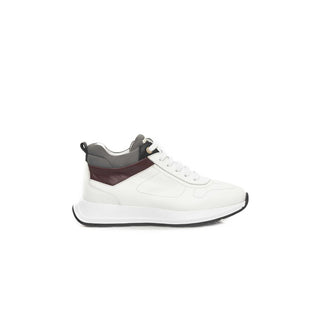 Cerruti 1881 White Leather Women Sneaker - Versa Loro