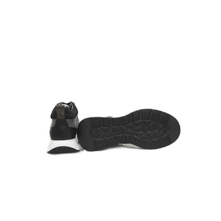 Cerruti 1881 Black Cowhide Women Sneaker - Versa Loro