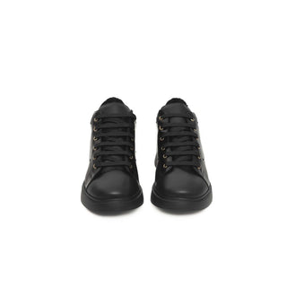 Cerruti 1881 Black Leather Women Sneaker - Versa Loro