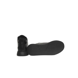 Cerruti 1881 Black Leather Women Sneaker - Versa Loro