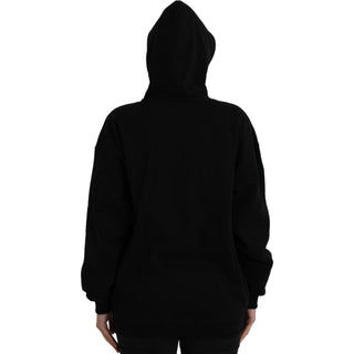 Balenciaga Black Cotton Logo Hooded Pullover Sweatshirt Sweater - Versa Loro
